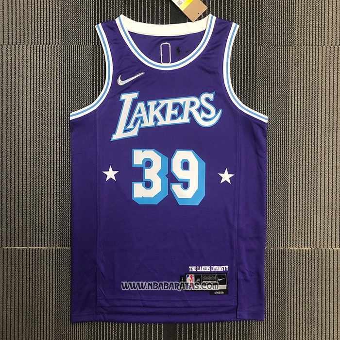 Camiseta Los Angeles Lakers Dwight Howard #39 Ciudad Edition 2021-22 Violeta